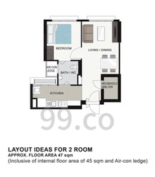 Blk 104D Eastbrook @ Canberra (Sembawang), HDB 2 Rooms #545697081